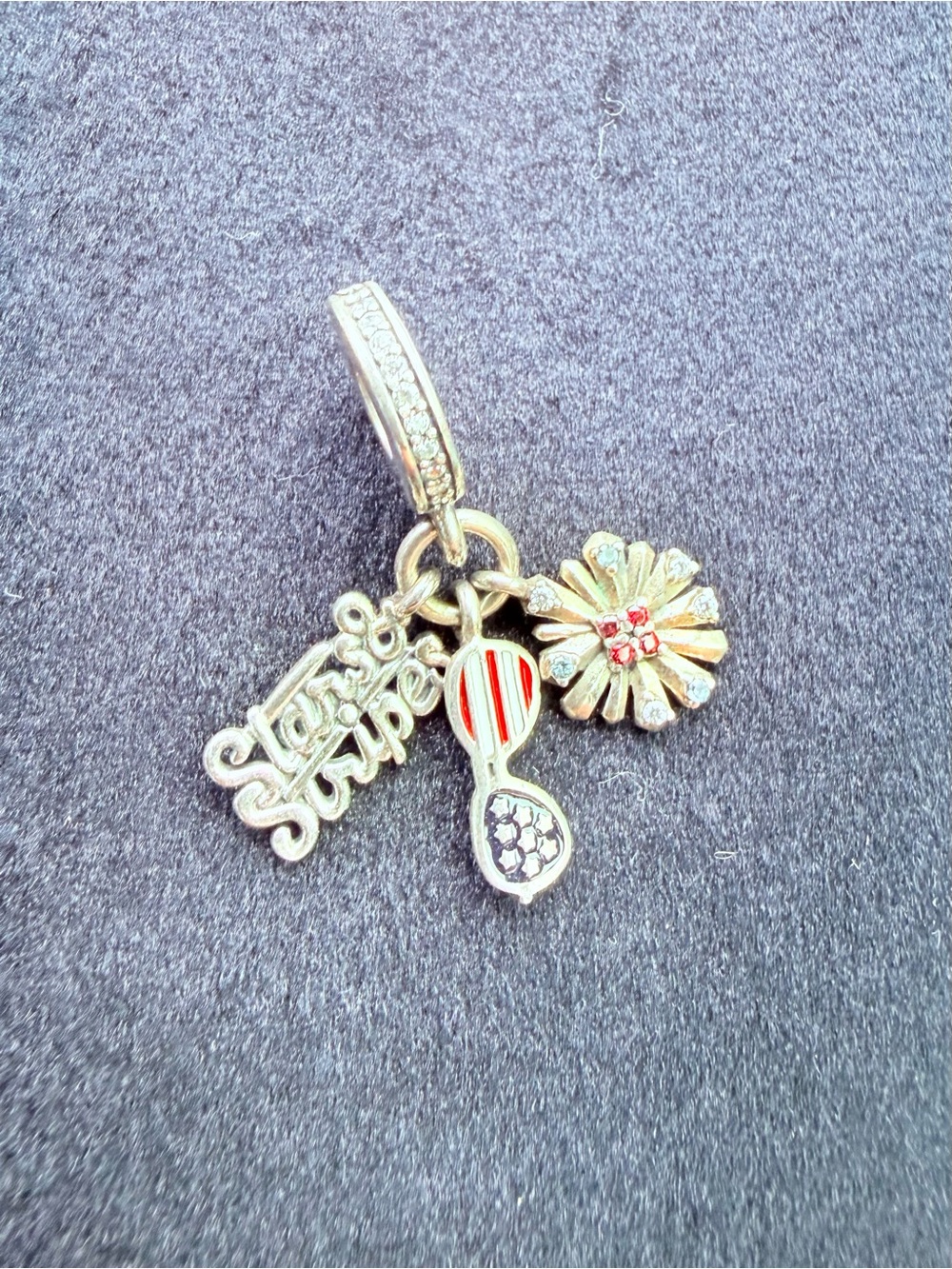 Pandora SILVER stars & Stripes charm